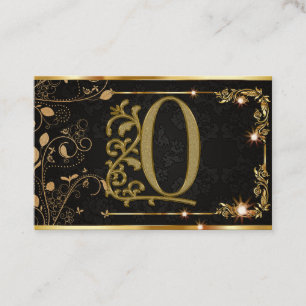 Modern Faux Gold Initial Monogram Business Card
