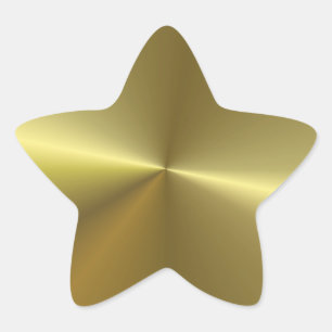 Modern Faux Gold Metallic Look Stylish Blank Star Sticker