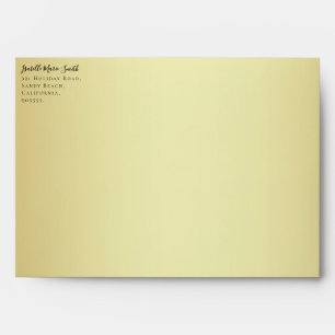 Modern Faux Gold Metallic Pre-Wedding Invitation E Envelope