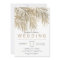 Modern faux gold palm tree elegant wedding