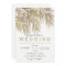 Modern faux gold palm tree elegant wedding