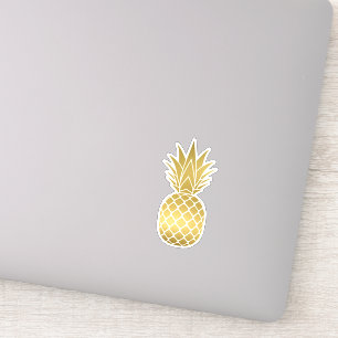Modern Faux Gold Pineapple Sticker