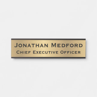 Modern Faux Gold Signs Door Sign Name Plate