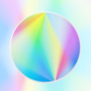 Modern faux iridescent pastel rainbow coloured ceramic knob