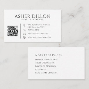 Modern Faux Linen Wedding Photographer QR Code Business Card