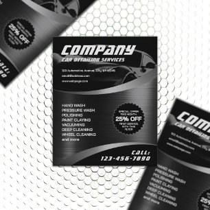 Modern faux metallic automotive flyer