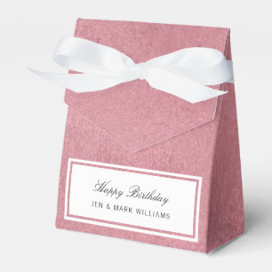 Modern faux rose gold favour box