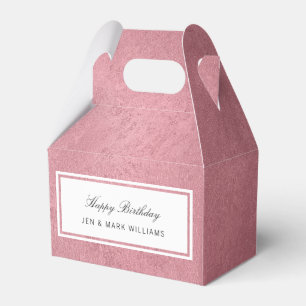Modern faux rose gold favour box