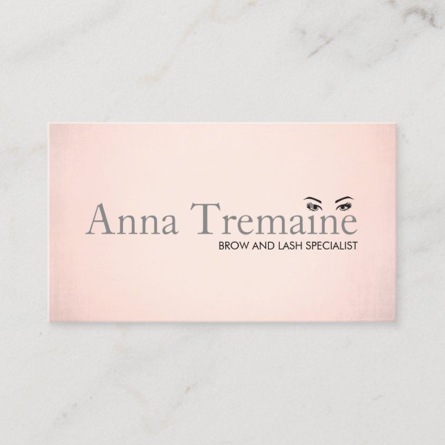 Modern Faux Rose Gold Foil Beauty Salon Business Card (Front)
