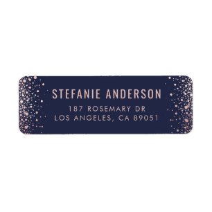 Modern Faux Rose Gold Foil Confetti Dots Wedding