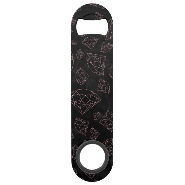 Modern faux rose gold glitter gemstones (Front)