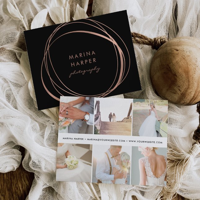 Modern Faux Rose Gold Logo Postcard (Creator Uploaded)