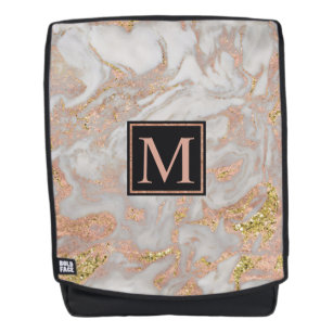 rose gold marble backpack