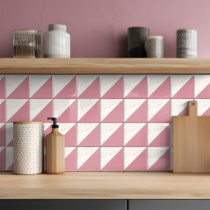 Modern Faux Rose Gold Marble Tile