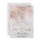 Modern faux rose gold palm tree marble wedding