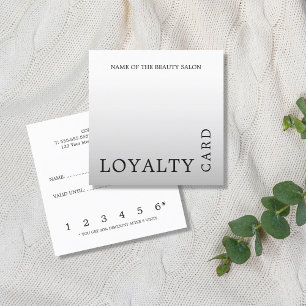 Modern Faux Silver Beauty Loyalty Card