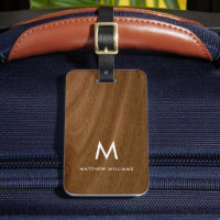 Modern Faux Wood Monogram