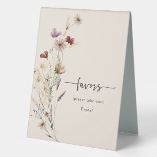 Modern Favour Tent Sign