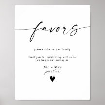 Modern Favour Wedding Sign