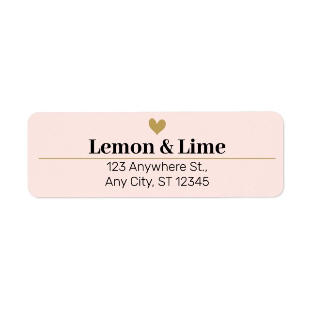 Modern Feminine Blush Pink Business Return Address (Front)