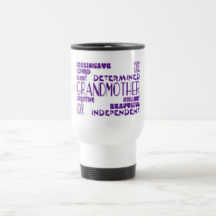 Modern Feminine Chic Stylish Grandmas Grandmothers Travel Mug