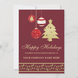 Modern Festive Business Logo Holiday Card