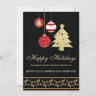 Modern Festive Business Logo QR Holiday Card