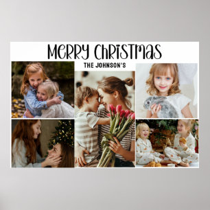 Modern Festive Casual Colorful Christmas 5 Photo  Poster