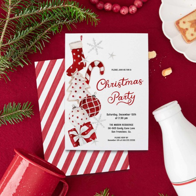 Modern Festive Christmas Party Invitation (Festive Christmas Party Invitation)
