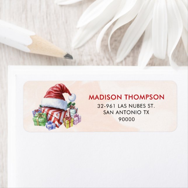 Modern Festive Christmas Party  Return Address (Insitu)