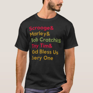 Modern Festive Dickens Scrooge Christmas   T-Shirt