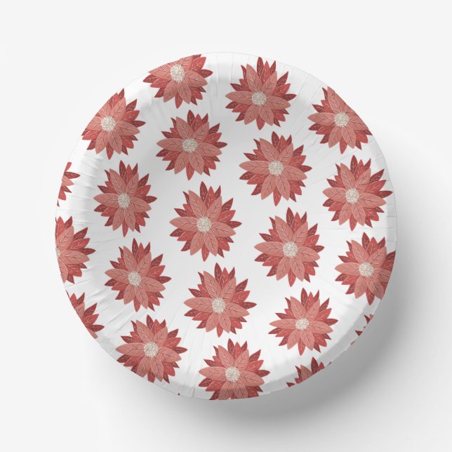 modern festive winter garden christmas holiday paper plate (Front)