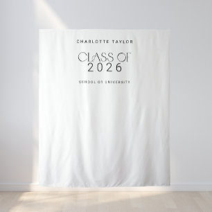 Modern Fete Class of 2025 Grad Photo Backdrop Tapestry