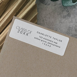 Modern Fete Minimal Class Year Graduation Return