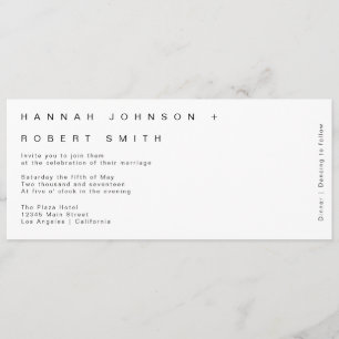 Modern Field Wedding Invitation