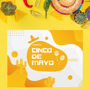 Modern Fiesta Icons Cinco de Mayo Postcard