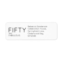 Modern Fifty and Fabulous Bold 50th Birthday Party