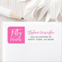 Modern Fifty and Fabulous Bold 50th Birthday Party