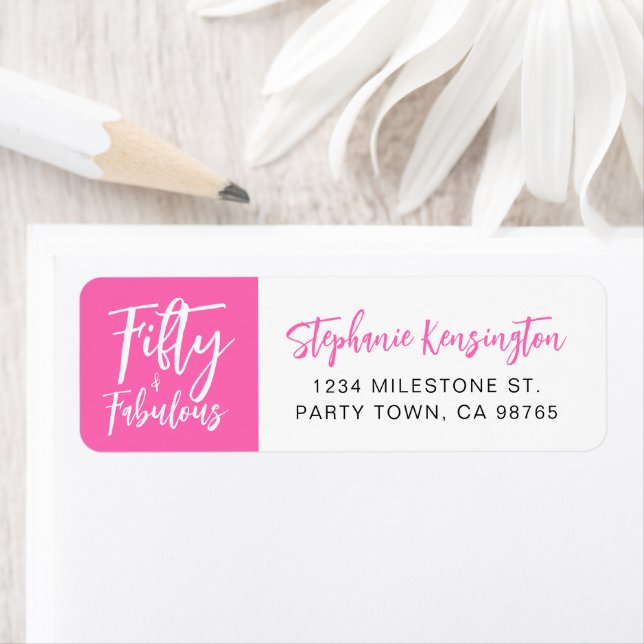 Modern Fifty and Fabulous Bold 50th Birthday Party (Insitu)