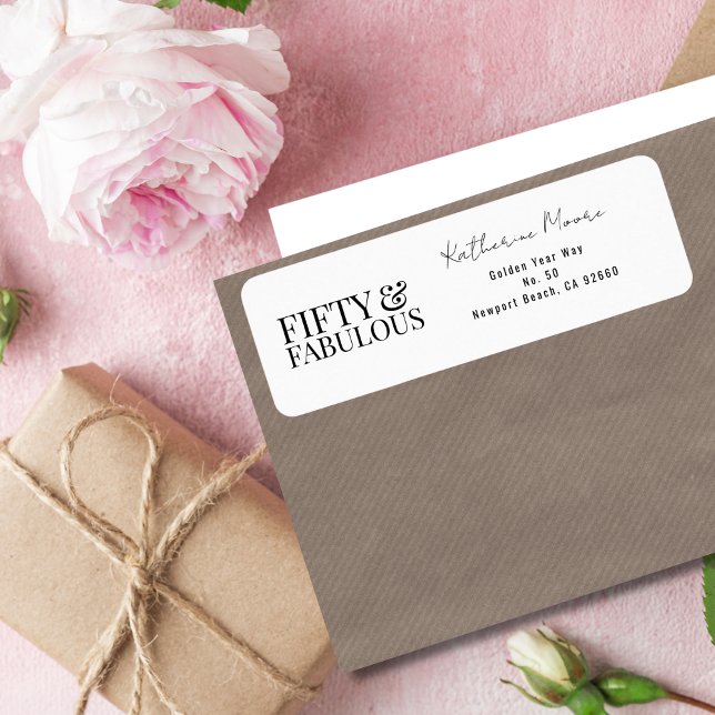 Modern Fifty and Fabulous Bold 50th Birthday Party (Creator Uploaded)