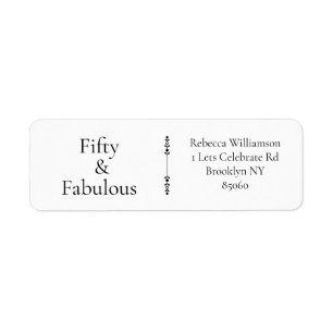 Modern Fifty and Fabulous Bold 50th Birthday Party