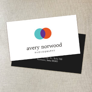 Modern Film Photographer Photography Business Card