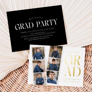 Modern Filmstrip Gold 6 Photo Graduation