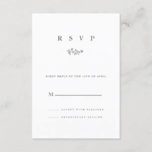 Modern Fine Art Floral Wedding Invitation RSVP