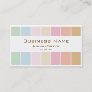 modern fine color pastel palette business card