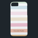 modern fine pastel colour monogram iPhone 8/7 case<br><div class="desc">Modern fine pastel colour monogram. Customise with your personal information and  colours.  For custom requests please use the store contact link.</div>
