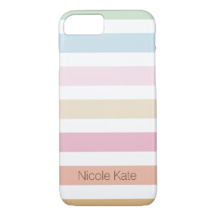 modern fine pastel colour monogram iPhone 8/7 case