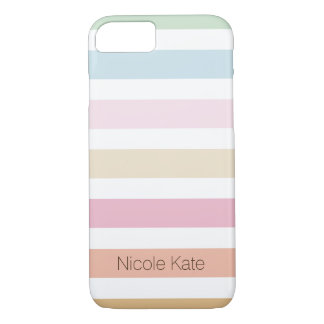 modern fine pastel colour monogram iPhone 8/7 case