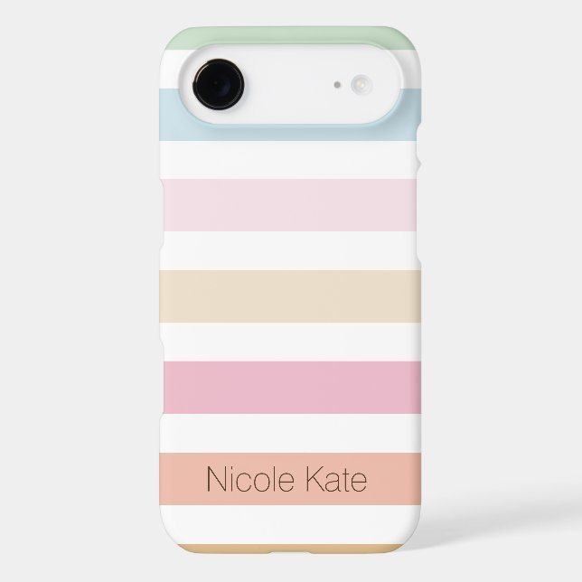 modern fine pastel colour monogram Case-Mate iPhone case (Back)