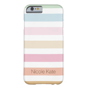 modern fine pastel colour monogram barely there iPhone 6 case